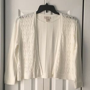 Ann Taylor LOFT Cream/Beige Cardigan size MED